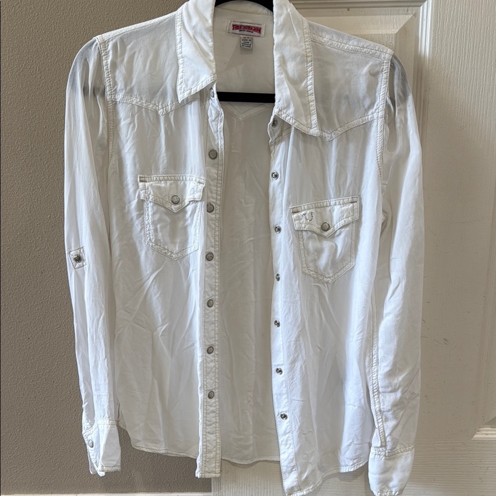 Lucky Brand White Button Down Shirt